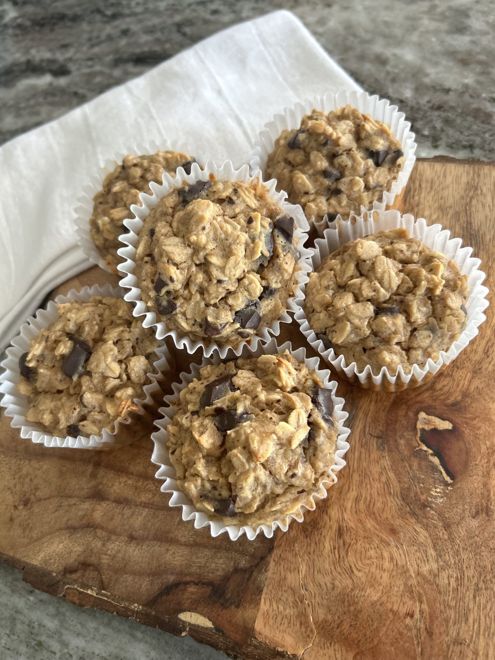 Almond Butter Banana Baked Oatmeal Muffins