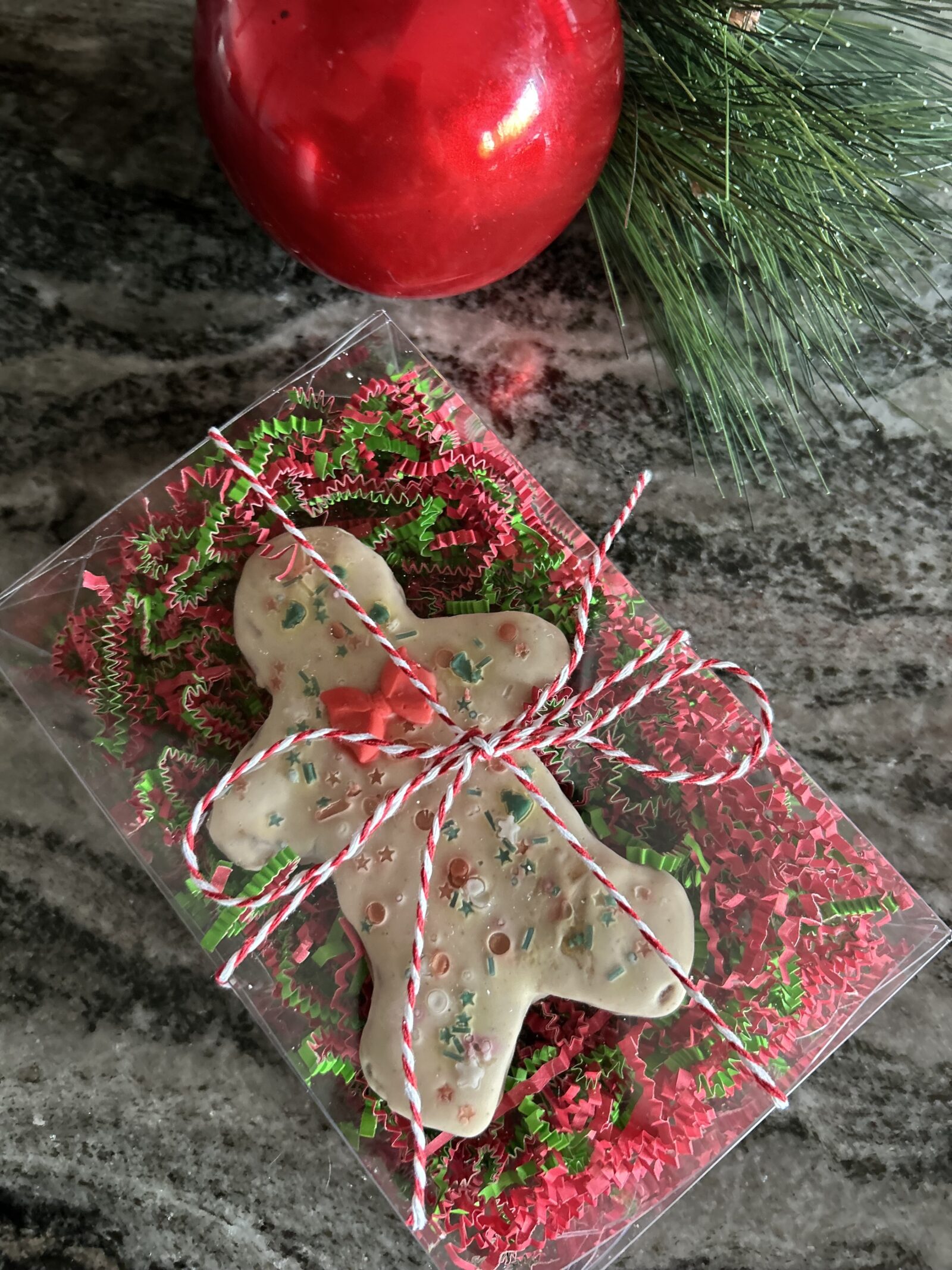 Homemade Gingerbread Man Dog Treat