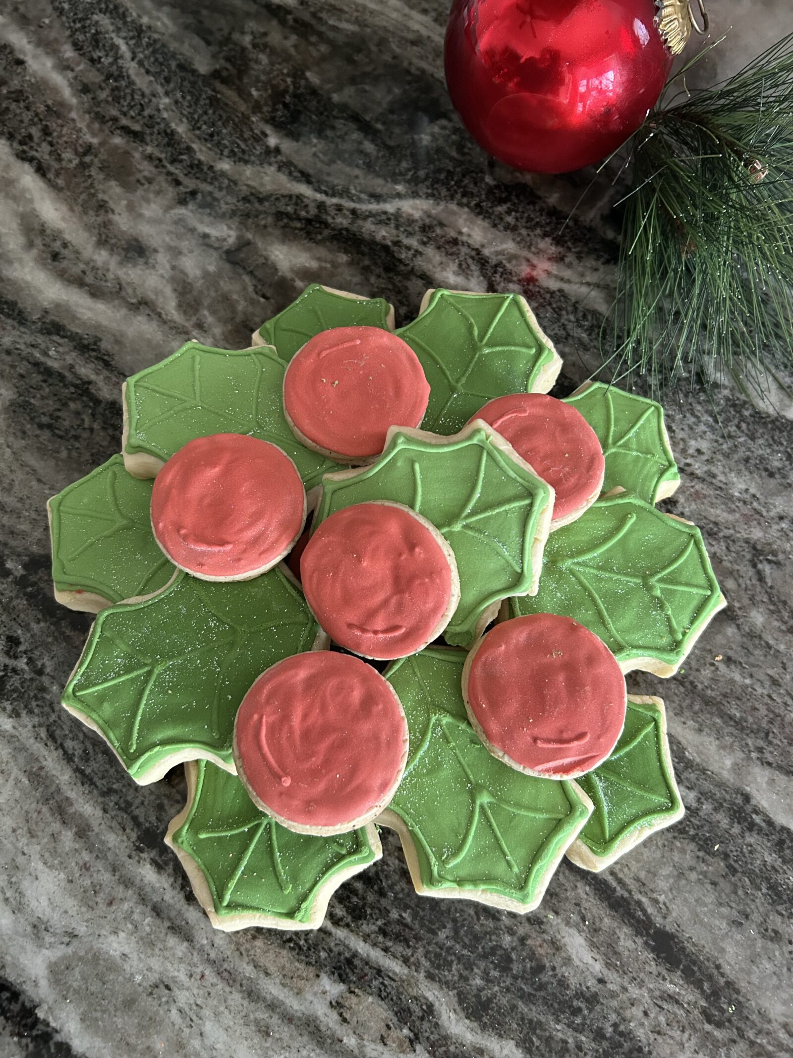 Holly And Berry Sugar Cookie Platter - Image 2