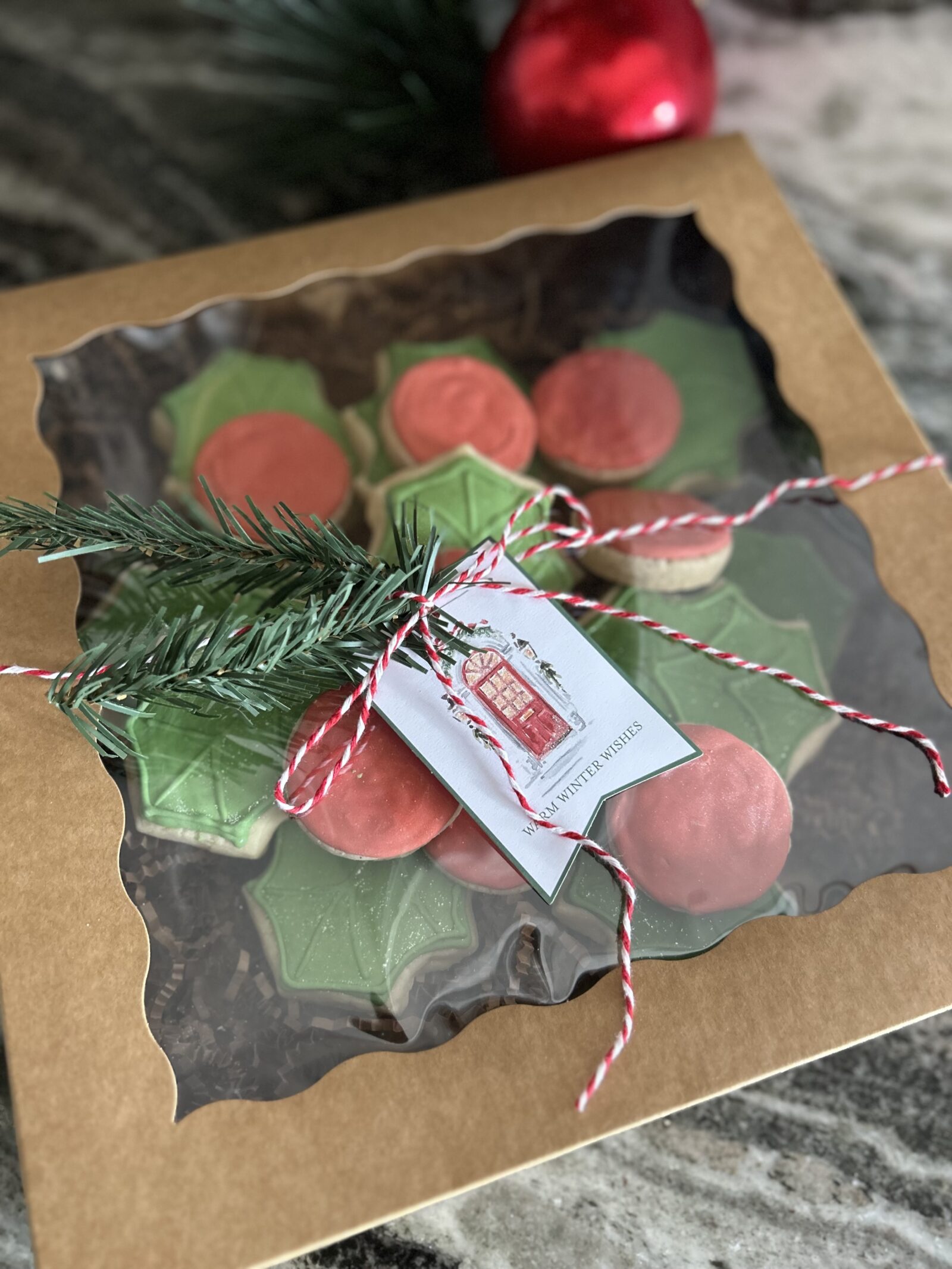 Holly And Berry Sugar Cookie Platter - Image 4