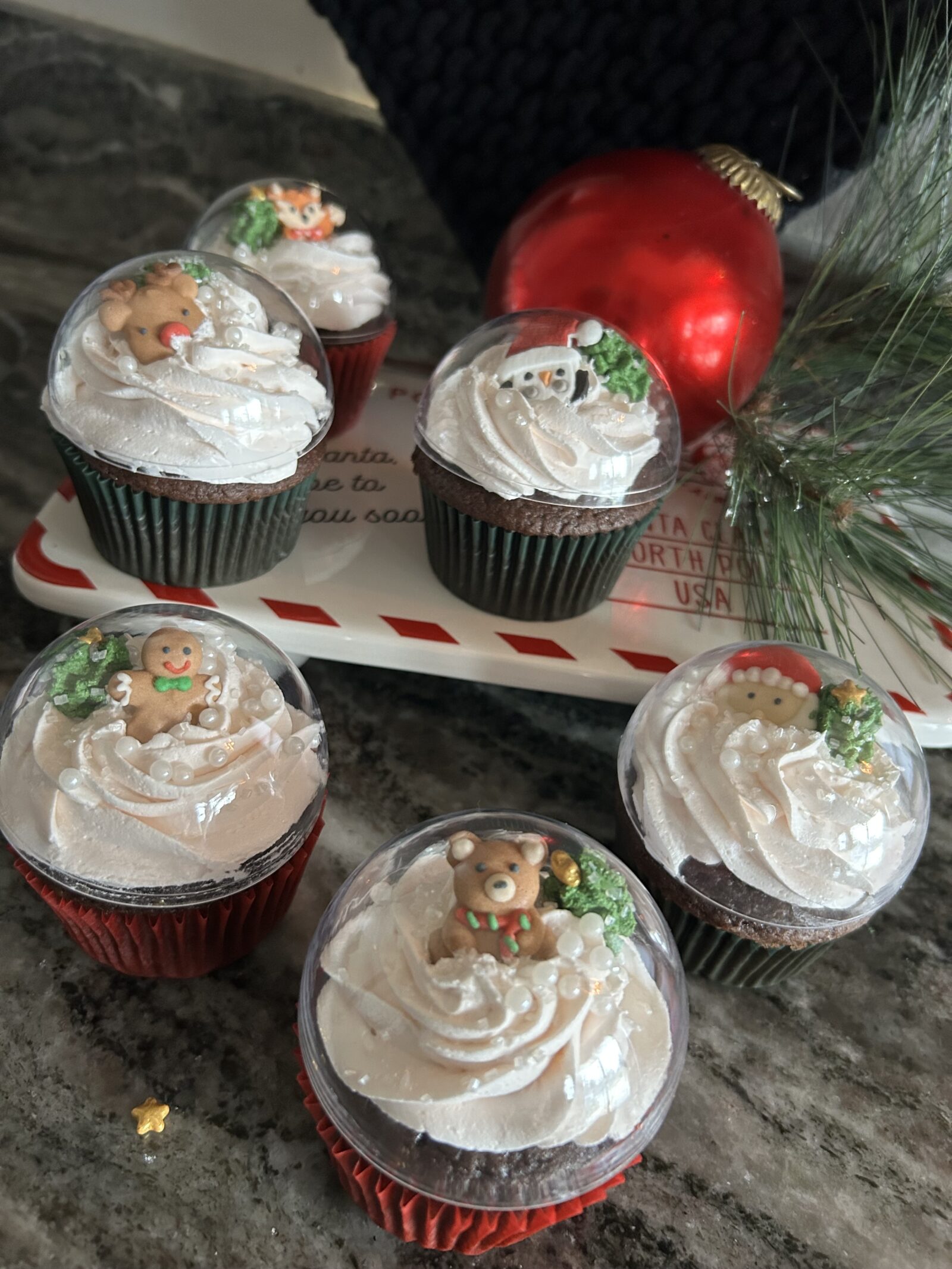 Snow Globe Cupcakes