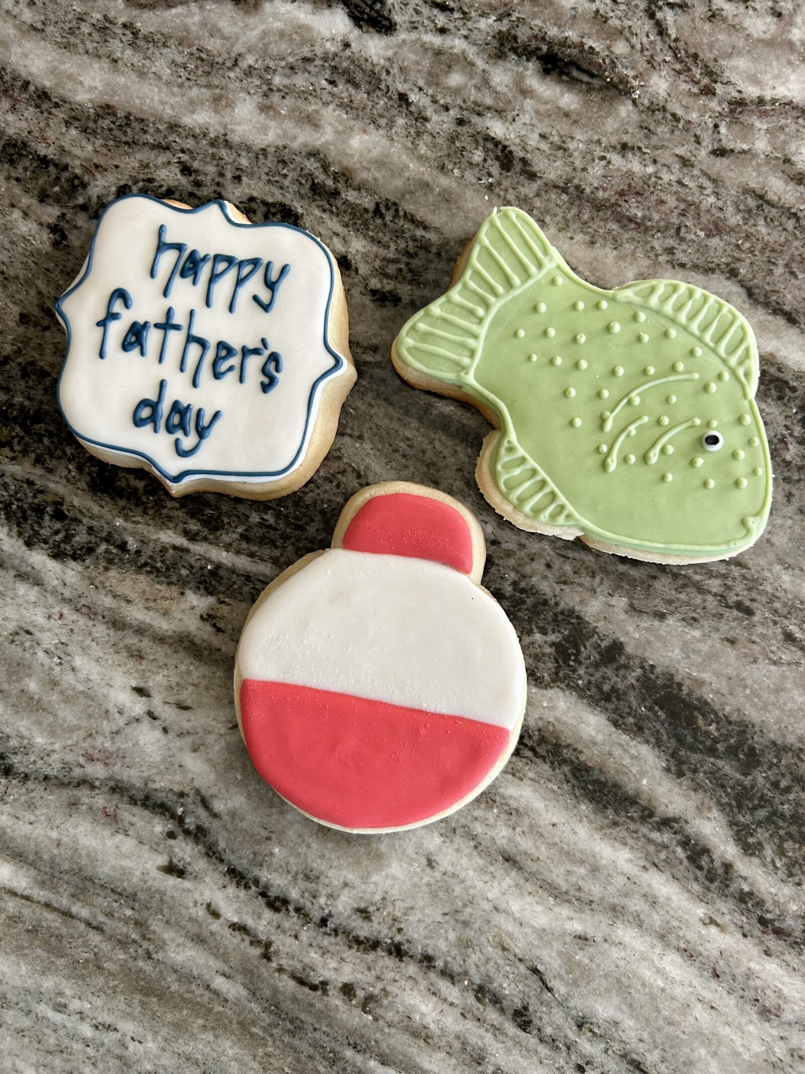 Father's Day Fishing Sugar Cookies