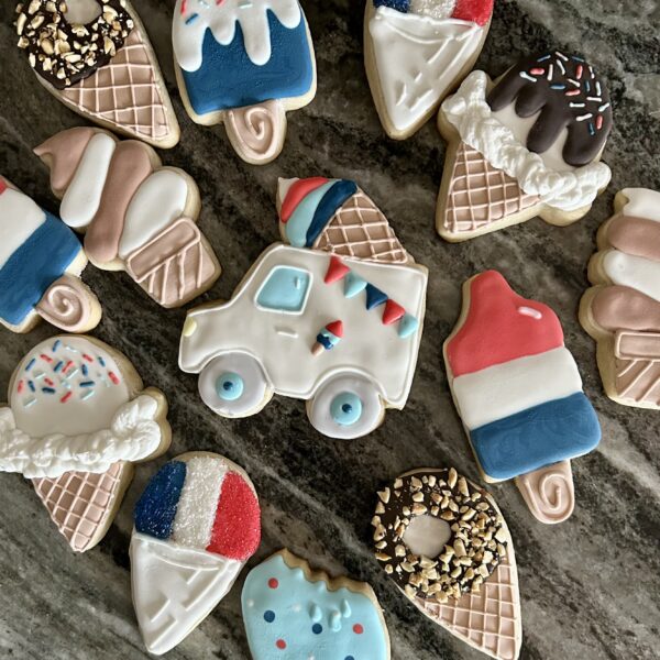 Fourth of July Ice Cream Sugar Cookies