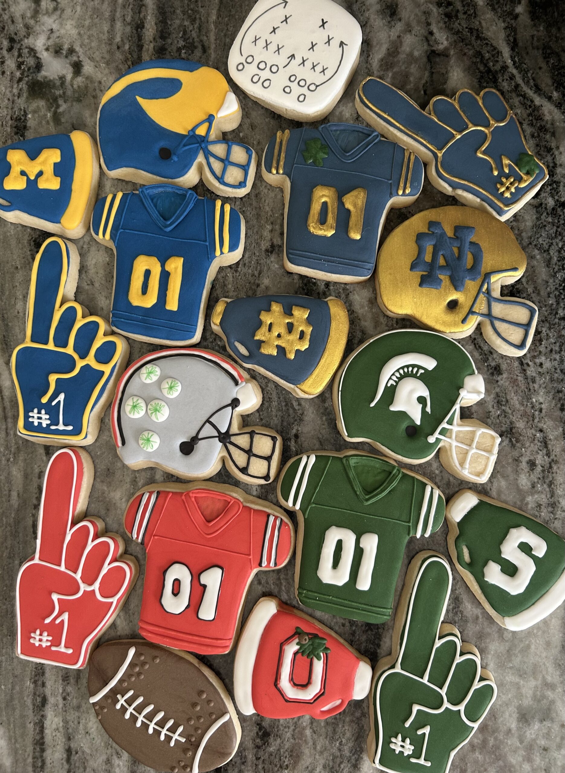 College Football Sugar Cookies