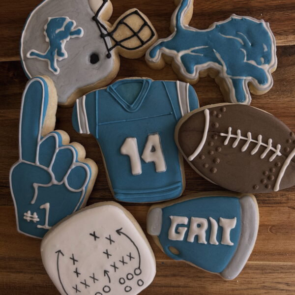 Detroit Lions Sugar Cookies