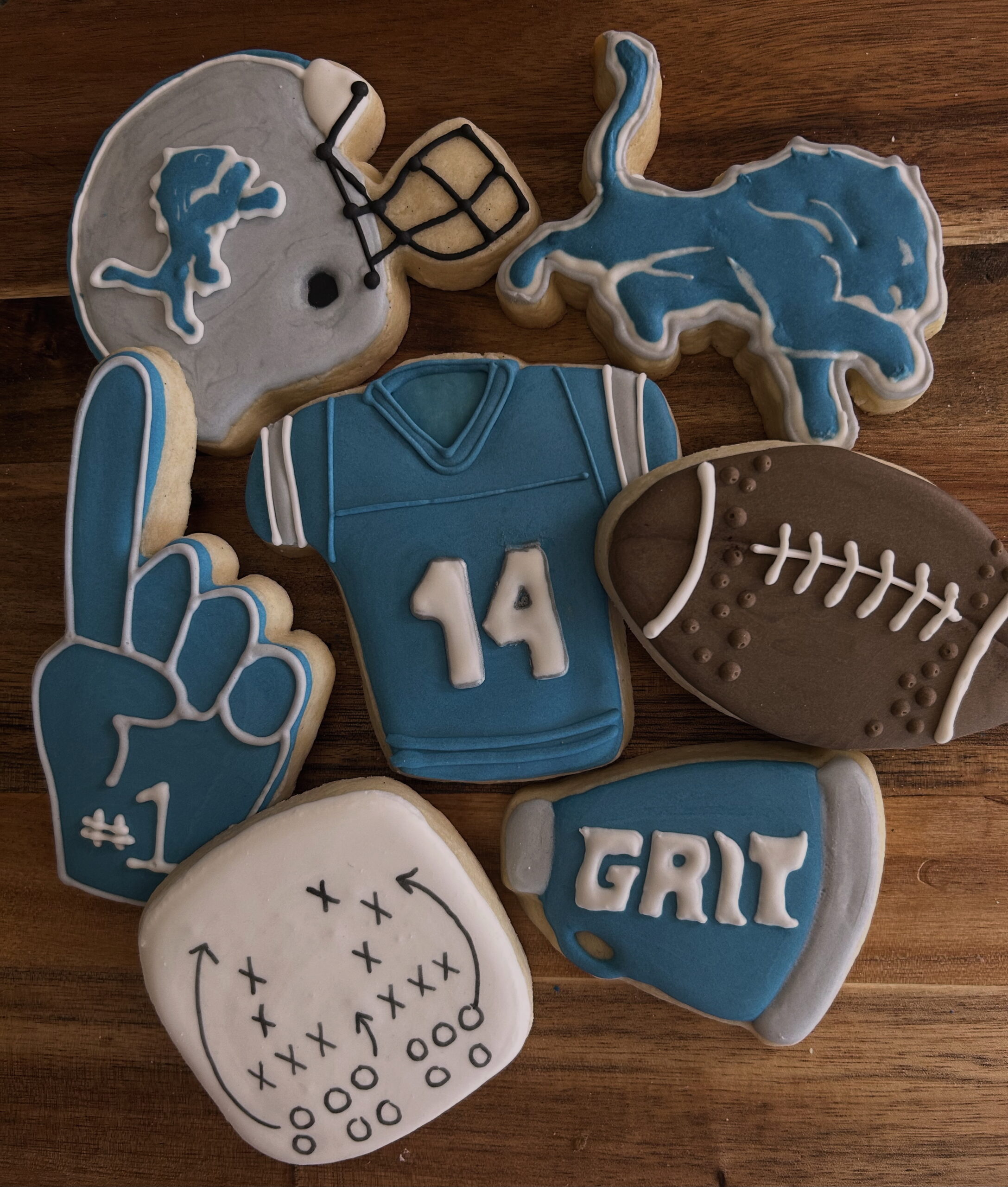 Detroit Lions Sugar Cookies