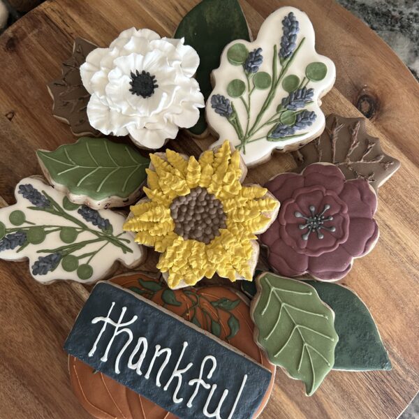 Fall Flower Sugar Cookies