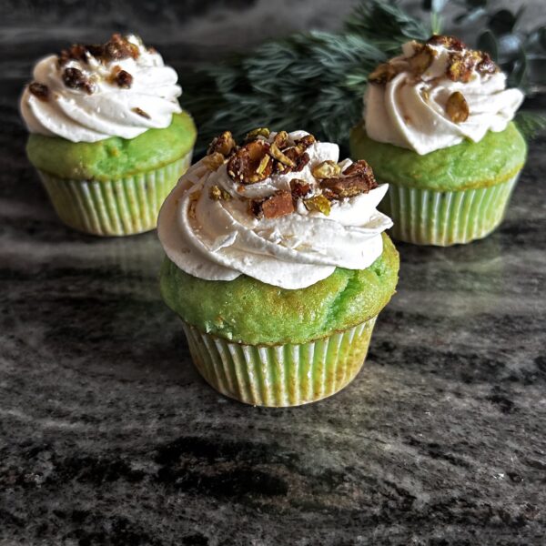 Pistachio White Chocolate Cupcakes