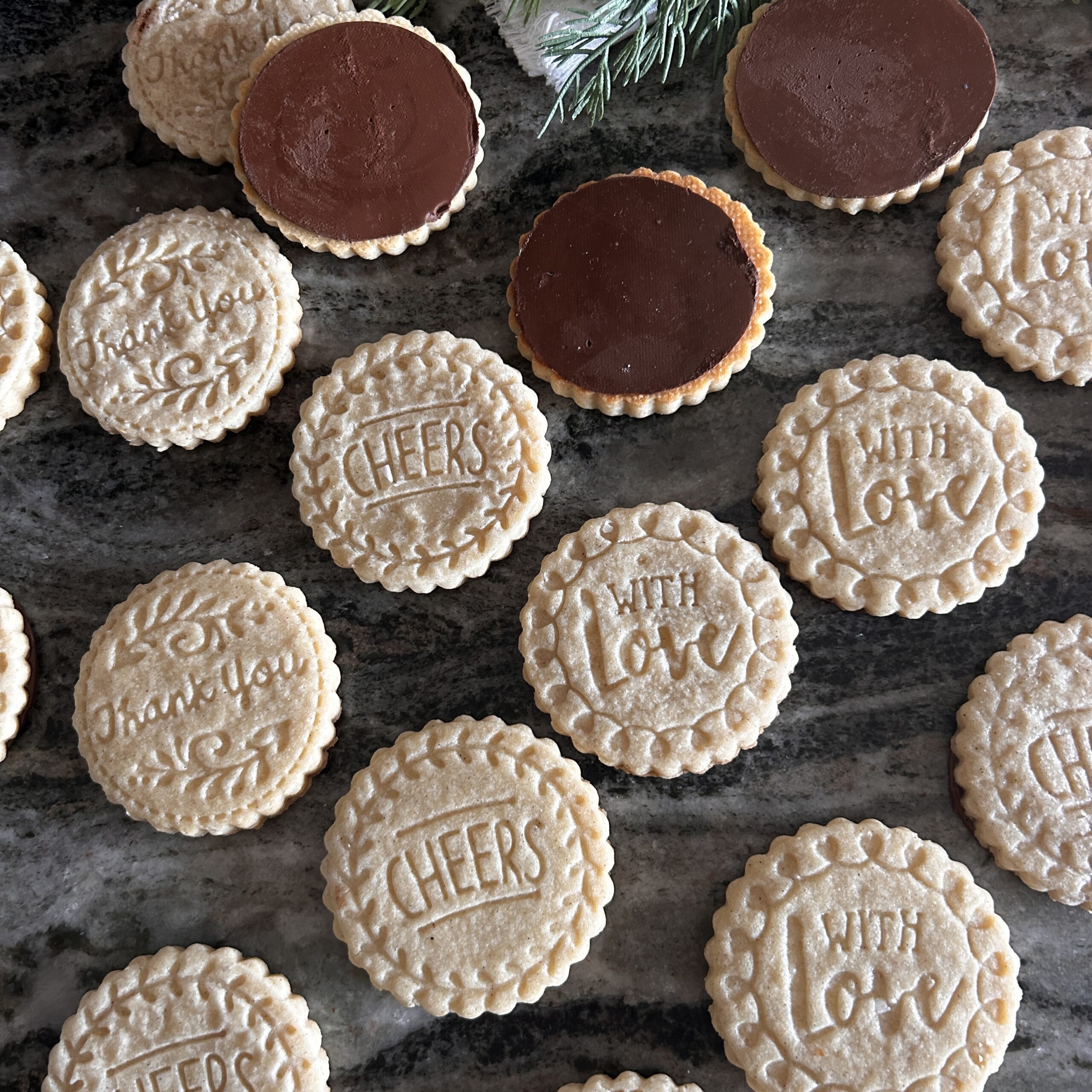 Custom Stamped Shortbread Cookies